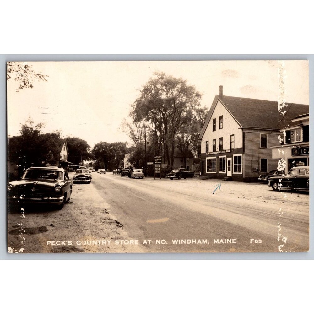 Vintage Postcard Windham Maine Pecks Country Store #1690
